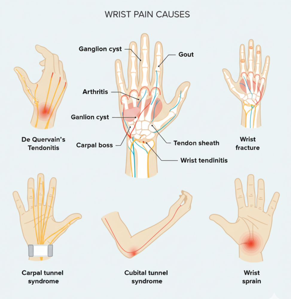  common causes of wrist pain